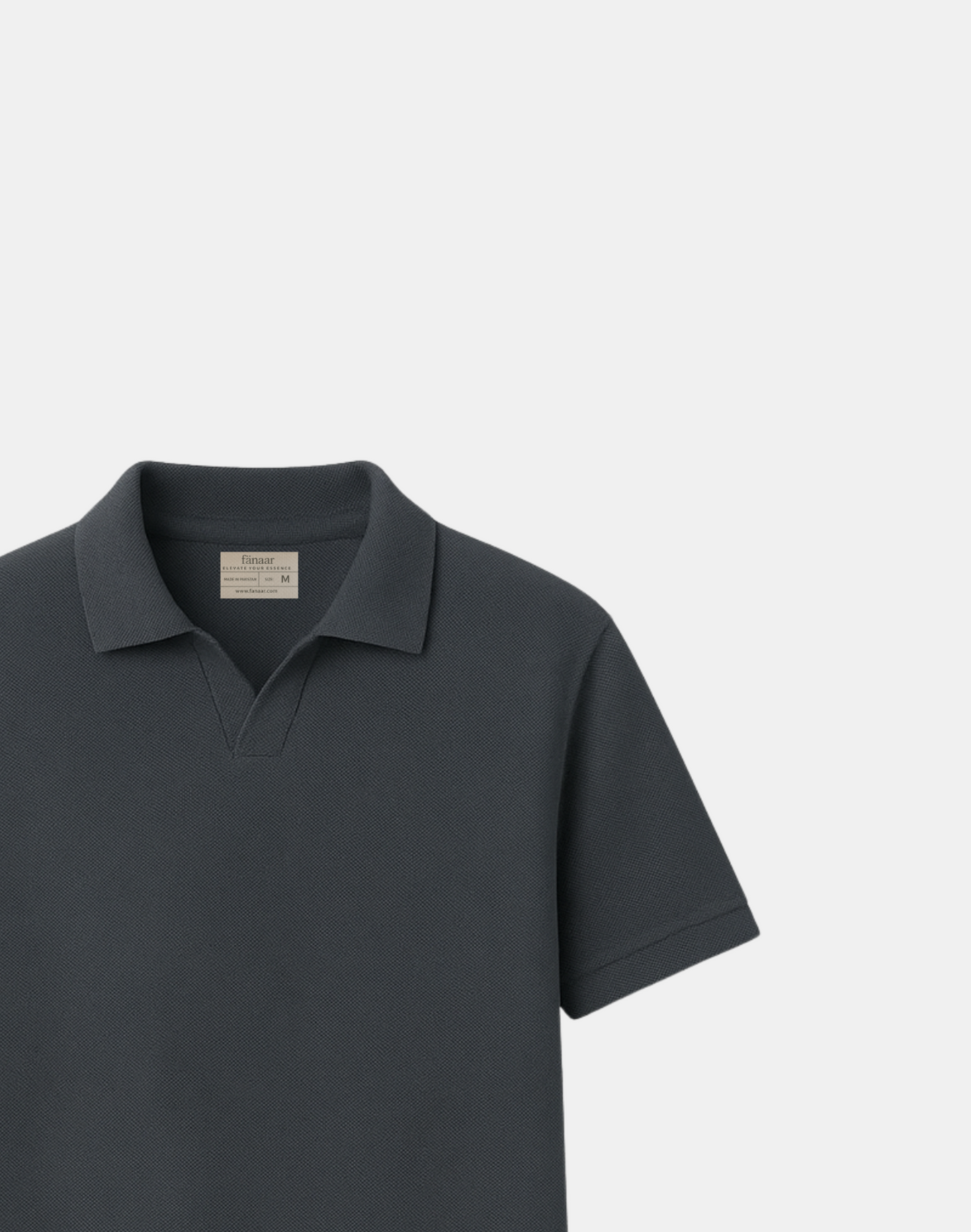 Essential Piqué Polo - Charcoal