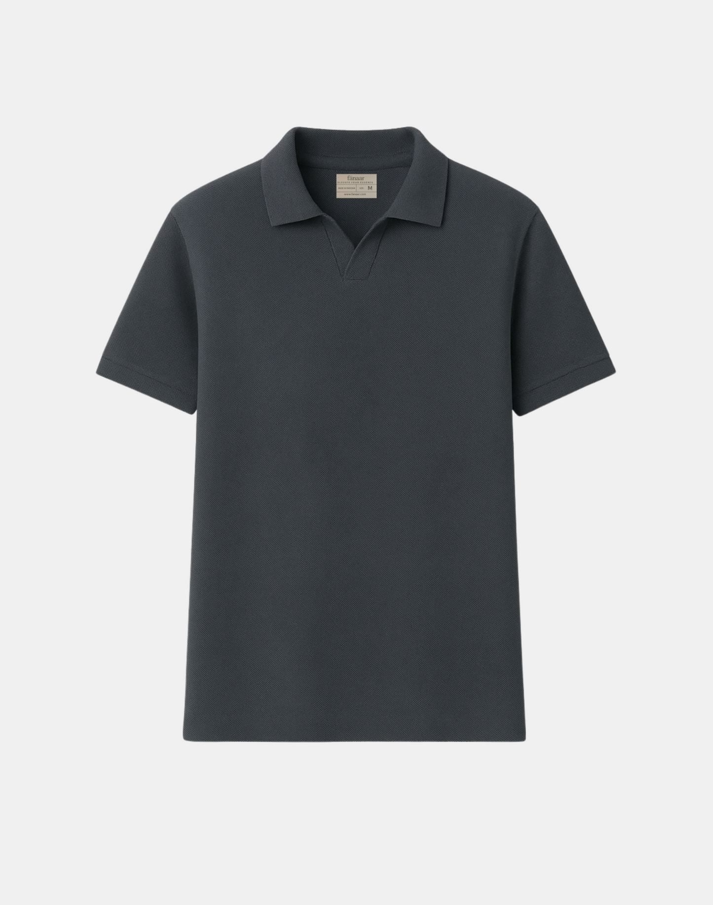 Essential Piqué Polo - Charcoal