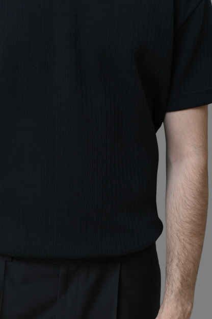 Quad Vertical Rib Drop Needle Polo