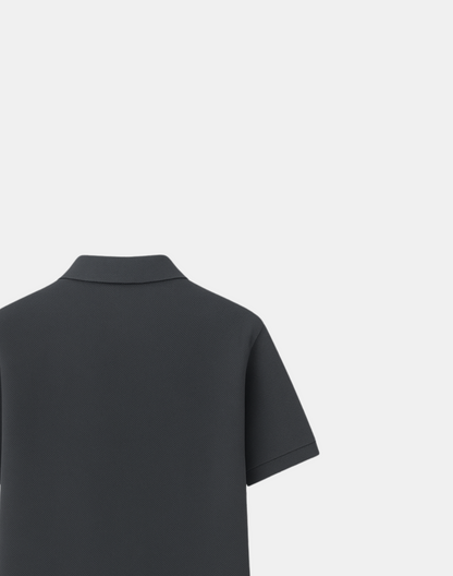 Essential Piqué Polo - Charcoal